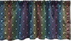 Ambesonne Dog Lover Window Valance, Paw Print Pattern Diamond Shaped Rhombus Shapes Design Geometric Arrangement, Curtain Valance for Kitchen Bedroom Decor with Rod Pocket, 54" X 18", Petrol Blue
