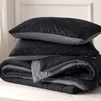 Bedsure Queen Comforter Set - Cooling and Warm Bed Set, Charcoal Black Reversible Bedding for All Season, 3 Pieces, 1 Queen Size Comforter (88"x88") and 2 Pillow Cases(20"x26")