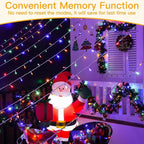 Ollny Christmas Lights Outdoor Waterproof, 1000LED 328FT Super Long String Lights with Remote 3 Timer, Plug in 8 Modes Fairy Light for Outside House Bedroom Xmas Decorations, Multicolor