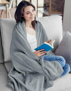 Utopia Bedding Fleece Blanket Throw Size Ash Grey 300GSM Luxury Anti-Static Fuzzy Soft Microfiber Blanket for Couch, Sofa and Bed (60x50 Inch)