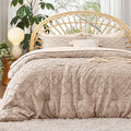 Bedsure California King Comforter Set - Warm Tan Comforter, Boho Tufted Shabby Chic Bedding for Kids, 3 Pieces Vintage Farmhouse Bed Set for All Seasons, Fluffy Soft Bedding with 2 Pillow Shams