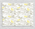 Ambesonne Grey Tapestry, Pastel Colored Repetitive Pattern of Irregular Dots Silhouettes Style, Wide Wall Hanging for Bedroom Living Room Dorm, 80" X 60", Yellow White