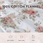 Laura Ashley - Flannel Sheets Twin Size, Anti-Pilling & Wrinkle Resistant Cotton, Touchably Soft for All-Season Comfort - Bed Sheets with Matching Pillowcase & Fitted Sheet (Lisalee Pink)