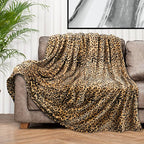 PAVILIA Cheetah Fleece Throw Blanket | Cheetah Leopard Animal Print Flannel Blanket | Soft Velvet Lightweight Microfiber Blanket for Couch Sofa | 50x60 Inches