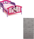 Delta Children Plastic 3D-Footboard Twin Bed, Disney Minnie Mouse Snooze 6 inch Memory Foam Twin Mattress (Bundle)