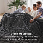 Bedsure GentleSoft Large Fleece Blanket for Bed - Cozy Soft Throw Blankets for Women, Cute Large Throws for Girls, Grey, 120x120 Inches
