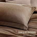 Monbix Queen Comforter Set - 7 Pieces Cationic Dyeing Brown Bed in a Bag Queen Bedding Sets with Comforter, Sheets, Pillowcases & Shams, Reversible Bedding Comforters Sets
