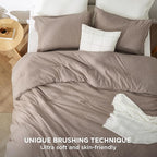Bedsure Oversized Queen Comforter Set - Khaki Soft Bedding for All Seasons, Cationic Dyed Bed Set, 3 Pieces, 1 Oversized Queen Size Comforter (98"x98") and 2 Pillow Shams (20"x36"+2")