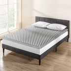 Best Price Mattress Mellow 4 Inch Egg Crate Memory Foam Mattress Topper with Infusion, Full