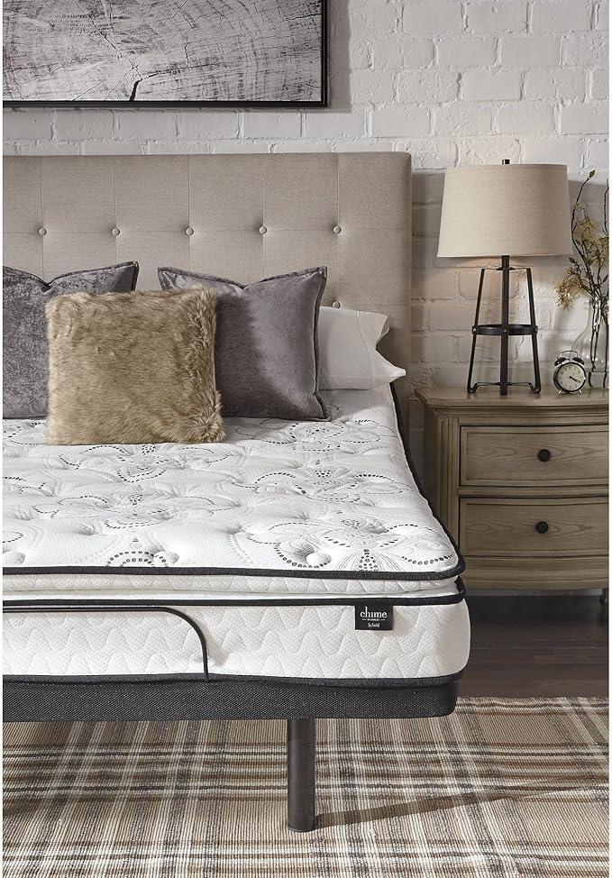 Signature Design by Ashley Queen Size Bonnell 10 Inch Firm Pillowtop Hybrid Mattress with Cooling Gel Memory Foam