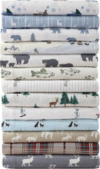 Eddie Bauer - Queen Sheets, Cotton Flannel Bedding Set, Brushed For Extra Softness, Cozy Home Decor (Rookeries, Queen)