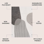 JONATHAN Y Geometric Organic Shapes Indoor Outdoor Area Rug 8X10 Cream/Black, Zia Modern for Backyard, Patio, Porch, Easy-Cleaning, High Traffic, Pet-Friendly, Non-Shedding (TSN306A-8)