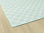 Flagship Carpets Schoolgirl Style Mint Checkerboard Educational Area Rug for Kids Room Seating Décor, Children's Classroom, Play Carpet for Teaching and Playroom, 5' x 7'6", Green