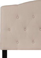 Flash Furniture Cambridge Tufted Upholstered Twin Size Headboard in Beige Fabric