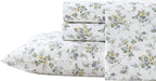 Laura Ashley - Flannel Sheets King Size, Anti-Pilling & Wrinkle Resistant Cotton, Touchably Soft for All-Season Comfort - Bed Sheets with Matching Pillowcases & Fitted Sheet (Le Fleur Cottage Blue)