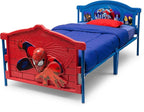 Delta Children Plastic 3D-Footboard Twin Bed, Marvel Spider-Man Snooze 6 inch Memory Foam Twin Mattress (Bundle)