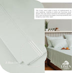 Linen Home 100% Cotton Percale Sheets Queen Size, Dove Grey, Deep Pocket, 4 Pieces Set - 1 Flat, 1 Deep Pocket Fitted Sheet and 2 Pillowcases, Crisp Cool and Strong Bed Linen
