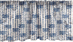 Ambesonne Ethnic Window Valance Pack of 2, Messy Waves and Small Triangles Indonesian Traditional Pattern Watercolors, Rod Pocket Curtain Valances for Kitchen Bedroom, 42" X 18", Navy Blue and Cream