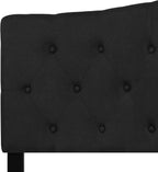 Flash Furniture Cambridge Tufted Upholstered Queen Size Headboard in Black Fabric