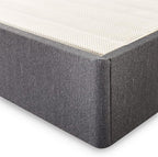 ZINUS Upholstered Metal and Wood Box Spring, 9 Inch Mattress Foundation, Easy Assembly, Fabric Paneled Design, Queen