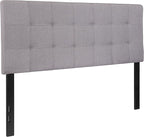 Flash Furniture Bedford Tufted Upholstered Full Size Headboard in Light Gray Fabric