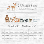 Back40Life Forest Critters Painted Wooden Animal Cutout Shapes (Acrylic Small + Stand (Bundle of 8))