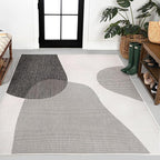 JONATHAN Y Geometric Organic Shapes Indoor Outdoor Area Rug 8X10 Cream/Black, Zia Modern for Backyard, Patio, Porch, Easy-Cleaning, High Traffic, Pet-Friendly, Non-Shedding (TSN306A-8)