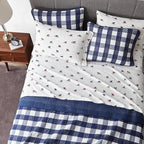 Eddie Bauer - Flannel Sheets Queen Size, Anti-Pilling & Wrinkle Resistant Cotton, Touchably Soft for All-Season Comfort - Bed Sheets with Matching Pillowcases & Fitted Sheet (Ski Patrol White)