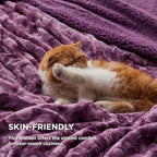 Bedsure Fuzzy Blanket Twin Size - Purple, Soft and Comfy Sherpa, Plush and Furry Faux Fur, Reversible Twin Blankets for Couch, Sofa and Bed, 60x80 Inches