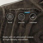 Bedsure GentleSoft Fleece Throw Blanket Brown - 300GSM Blankets for Couch, Sofa, Bed, Soft Lightweight Plush Cozy Throws for Toddlers, 50x60 inches