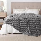 Bedsure GentleSoft Frost Gray California King Size Blanket for Couch - Cozy Soft Blankets for Women, Cute Small Fleece Throws for Girls, 102x96 Inches