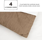 Bedsure Full Comforter Set - Brown Soft Bedding for All Seasons, Cationic Dyed Bed Set, 3 Pieces, 1 Full Size Comforter (82"x86") and 2 Pillow Shams (20"x26"+2")