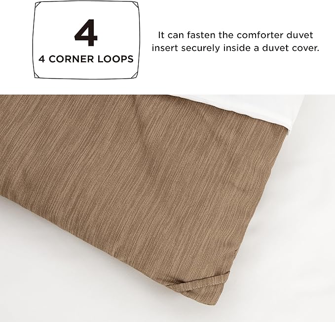 Bedsure California King Comforter Set - Brown Soft Bedding for All Seasons, Cationic Dyed Bed Set, 3 Pieces, 1 California King Size Comforter (104"x96") and 2 Pillow Shams (20"x36"+2")