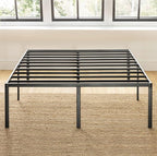 Best Price Mattress King Size Black Metal Bed Frame with 18 Inch Style