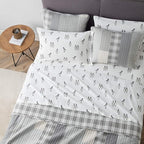 Eddie Bauer - King Sheets, Cotton Flannel Bedding Set, Brushed For Extra Softness, Cozy Home Decor (Rookeries, King)