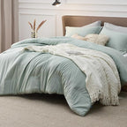 Bedsure Oversized Queen Comforter Set - Sage Green Soft Bedding for All Seasons, Cationic Dyed Bed Set, 3 Pieces, 1 Oversized Queen Size Comforter (98"x98") and 2 Pillow Shams (20"x26"+2")