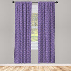 Ambesonne Geometric Curtains, Blossoming Flowers with Birth of Nature Season Theme Spring Summer, Window Treatments 2 Panel Set for Living Room Bedroom, Pair of - 28" x 63", Purple