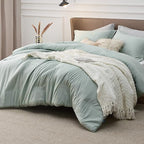 Bedsure California King Comforter Set - Mint Green Soft Bedding for All Seasons, Cationic Dyed Bed Set, 3 Pieces, 1 California King Size Comforter (104"x96") and 2 Pillow Shams (20"x36"+2")