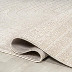 Eyely NCS101A-14 Scandinavian Odense Minimalist Angle Geometric Indoor Rug, Pet Friendly, Non-Shedding, Stain Resistant, Easy-Cleaning, Ivory/Cream, 10 ft. x 14 ft., Indoor/Outdoor, Area Rug