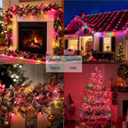 Joiedomi Christmas String Lights Indoor,200(2×100) Mini Pink Light,42.8 FT Lighting Decor for Dorm Classroom Bedroom Holiday Wedding Party Garland Birthday Festival,White Wire