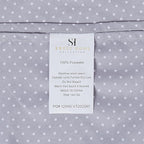 Queen Size Bed Sheets - Breathable Luxury Sheets with Full Elastic & Secure Corner Straps Built In - 1800 Supreme Collection Extra Soft Deep Pocket Bedding Set, Sheet Set, Queen, Dot Gray