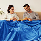 Exclusivo Mezcla Extra Large Fleece Throw Blanket for Couch, Sofa, 300GSM Super Soft and Warm Blankets, Cobalt Blue Throw All Season Use, Cozy, Plush, Lightweight, 50x70 Inches