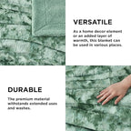 Bedsure GentleSoft Sherpa Fluffy Throw Blanket - Fleece Warm and Cozy Throw for Women Gift, Plush & Fuzzy Faux Fur Christmas Blanket for Couch, Bed Decor, Tie Dye Design, Sage Green, 50x60 Inches