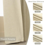 KangBang Room Darkening Curtains 108 Inches Long, Farmhouse Patio Sliding Door Blackout Curtains for Living Room Hall Large Windows, Back Tab Loop Pocket Drapes(2 Panels, 84x108, Natural Beige)