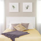 Prepac Stylish Flat Wood Panel Headboard for Queen Size Beds, Simplistic Wooden Queen Headboard 2.25" D x 64.5" W x 48" H, White, WHFQ-1301-1