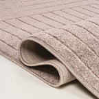Eyely NCS101C-4 Odense High-Low Minimalist Angle Geometric Light Taupe 4 ft. x 6 ft. Indoor/Outdoor Area Rug, for Home, Backyard, Patio, Porch, Bedroom, Kitchen, Living Room