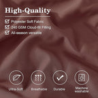 Monbix Queen Comforter Set - 7 Pieces Dark Red Bed in a Bag Queen Bedding Sets with Comforters, All Seasons Down Alternative Comforter Bed Set with Sheets, Pillowcases & Shams