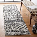 SAFAVIEH Arizona Shag Collection Area Rug - 2'3" x 16' Runner, Ivory & Black, Non-Shedding & Easy Cleaning, Plush Thick Pile, Ideal for Living Room, Bedroom, Dining Space (ASG741Z)