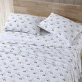 Eddie Bauer - King Sheets, Cotton Flannel Bedding Set, Brushed For Extra Softness, Cozy Home Decor (Dog Friends White, King)