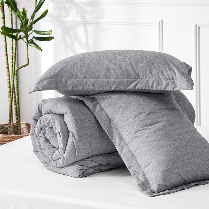 Bedsure Oversized King Comforter Set - Dark Grey Soft Bedding for All Seasons, Cationic Dyed Bed Set, 3 Pieces, 1 Oversized King Size Comforter (120"x98") and 2 Pillow Shams (20"x36"+2")